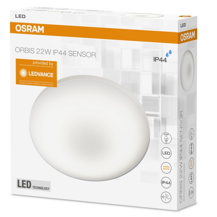 Osram - LED Svetilka s senzorjem IP44 SILARA LED/22W/230V