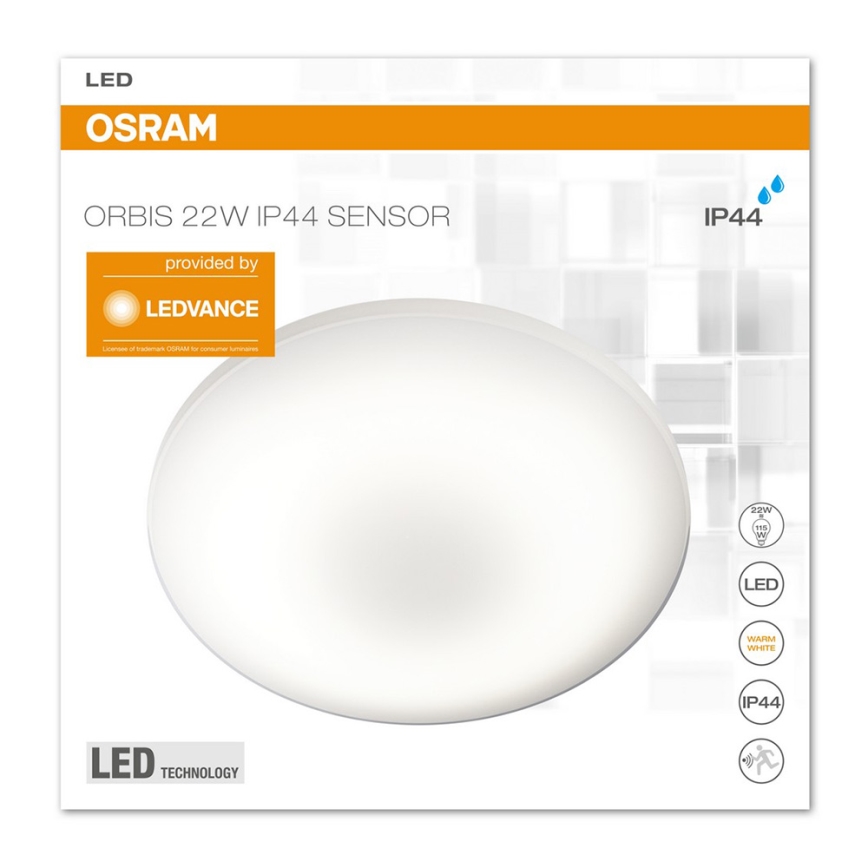Osram - LED Svetilka s senzorjem SILARA LED/22W/230V IP44