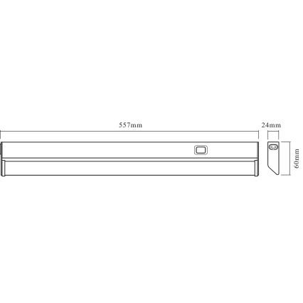 Osram - LED svetilka za pod omarico LINEAR LED/10W/230V 3000K 55,7 cm srebrna
