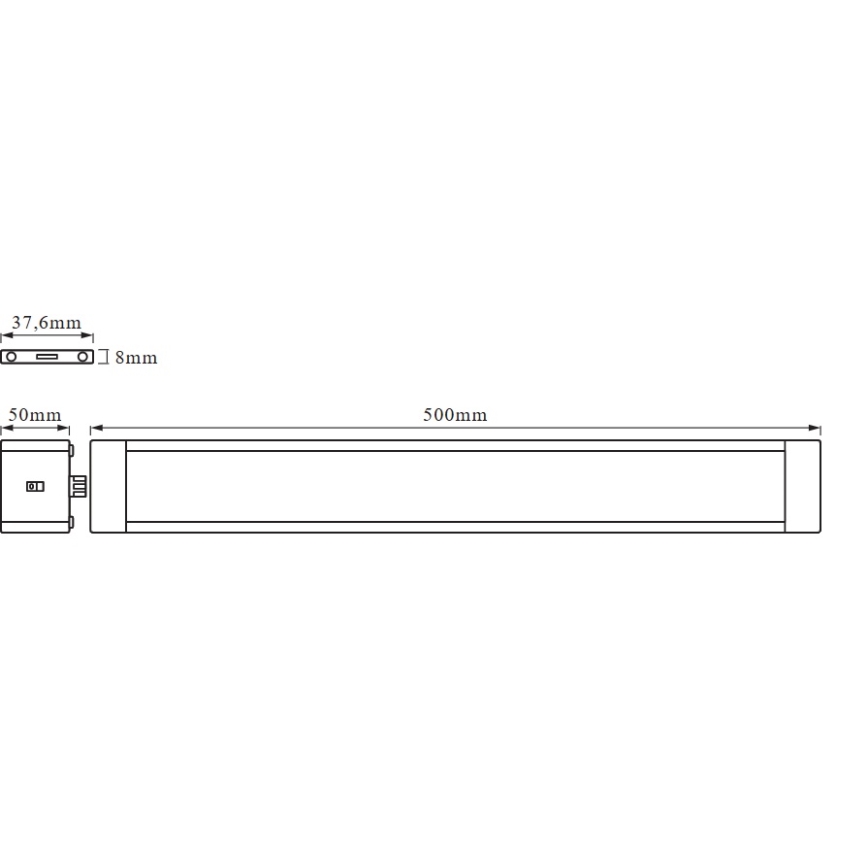 Osram - Zatemnjevalna LED svetilka za pod omarico s senzorjem gibanja CABINET LED/10W/230V 3000K 50 cm bela
