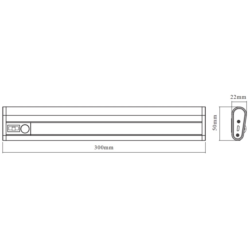Osram - LED svetilka za pod omarico s senzorjem MOBILE LED/1,5W/3,7V 1800 mAh