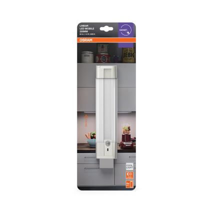 Osram - LED svetilka za pod omarico s senzorjem gibanja in senzorjem mraka LINEARLED LED/1,9W/6V 4xAA 4000K 21,4 cm bela