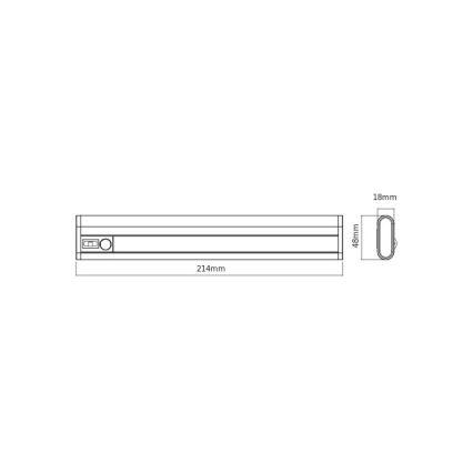 Osram - LED svetilka za pod omarico s senzorjem gibanja in senzorjem mraka LINEARLED LED/1,9W/6V 4xAA 4000K 21,4 cm bela