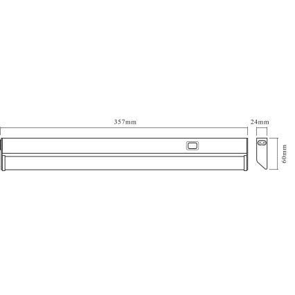 Osram - LED svetilo za pod omarico LINEAR LED/6W/230V 3000K 35,7 cm srebrno