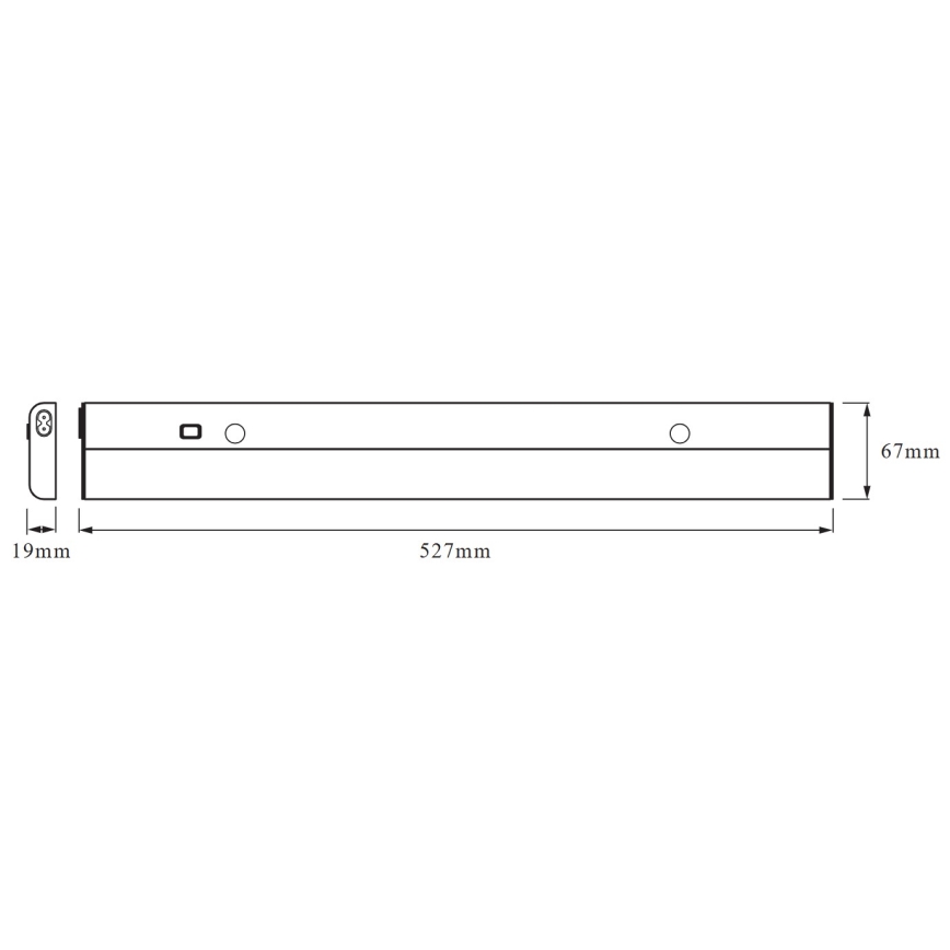 Osram - LED svetilo za pod omarico s senzorjem FLAT LED/12W/230V 3000K