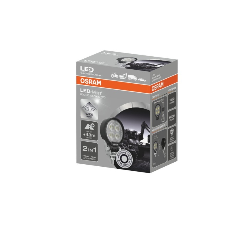 Osram - LED reflektor za avtomobil LEDRIVING WL VX80-WD LED/12W/12/24V IP69 6000K