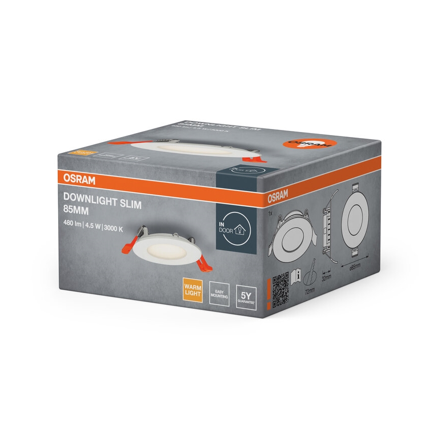Osram - LED vgradna stropna svetilka SLIM LED/4,5W/230V 3000K