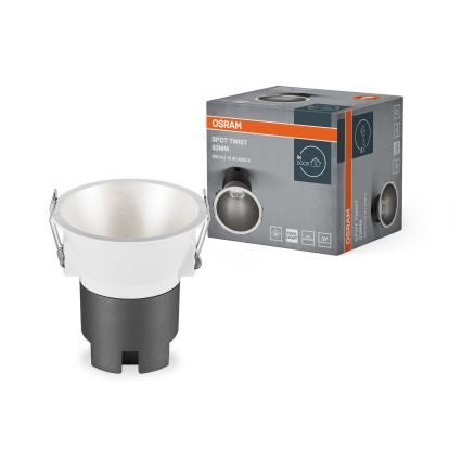Osram - Vgradna LED stropna svetilka SPOT TWIST LED/10W/230V 4000K, premer 9,3 cm, bela/srebrna