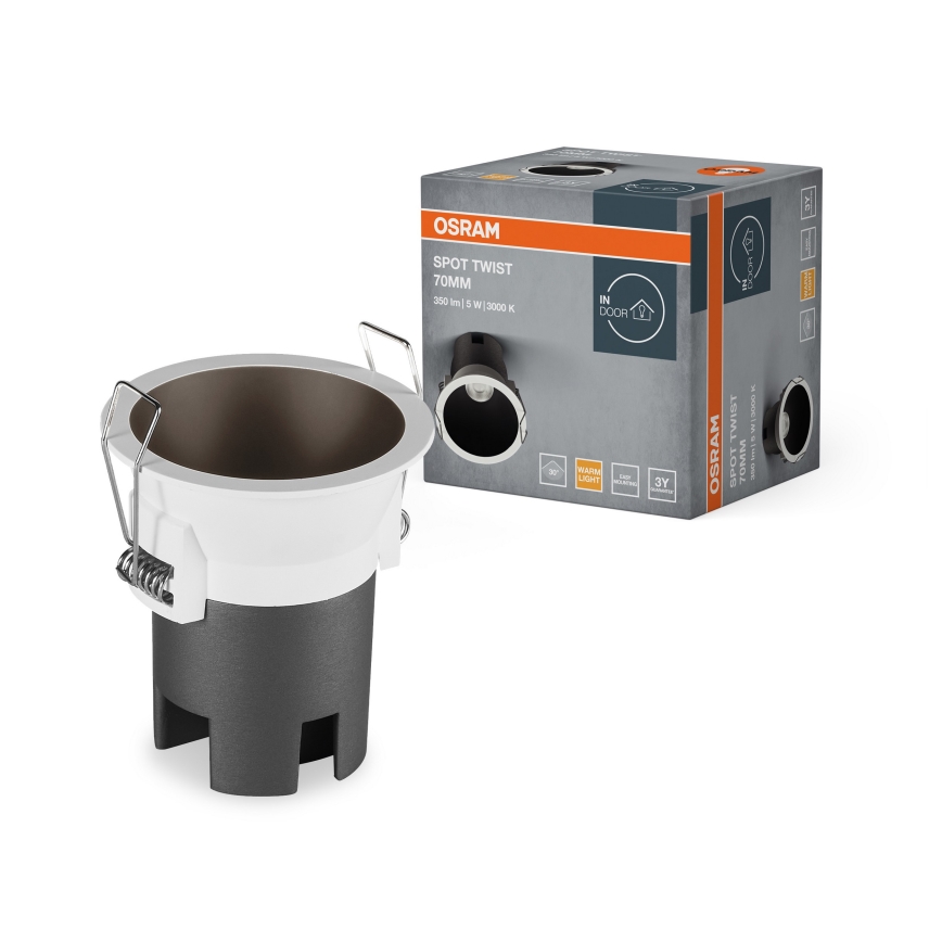 Osram - LED vgradna stropna svetilka SPOT TWIST LED/5W/230V 3000K premer 7 cm bela/črna