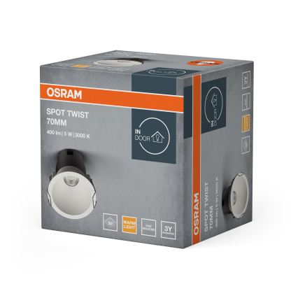 Osram - LED vgradna stropna svetilka SPOT TWIST LED/5W/230V 3000K premer 7 cm bela