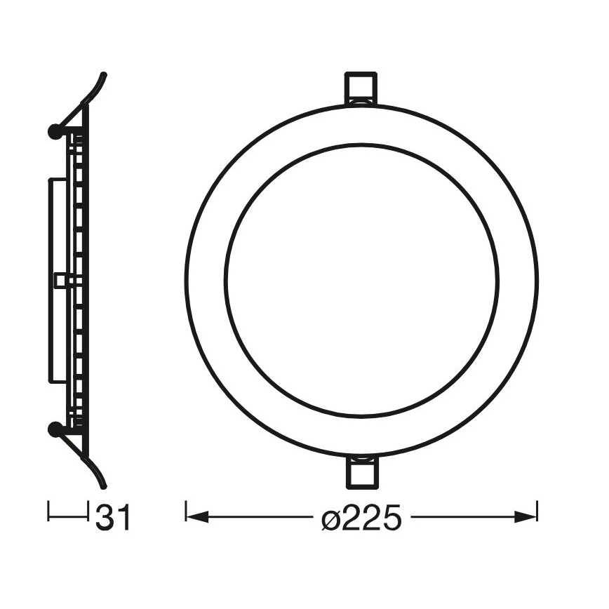 Osram - LED Vgradna svetilka SLIM LED/22W/230V 3000K