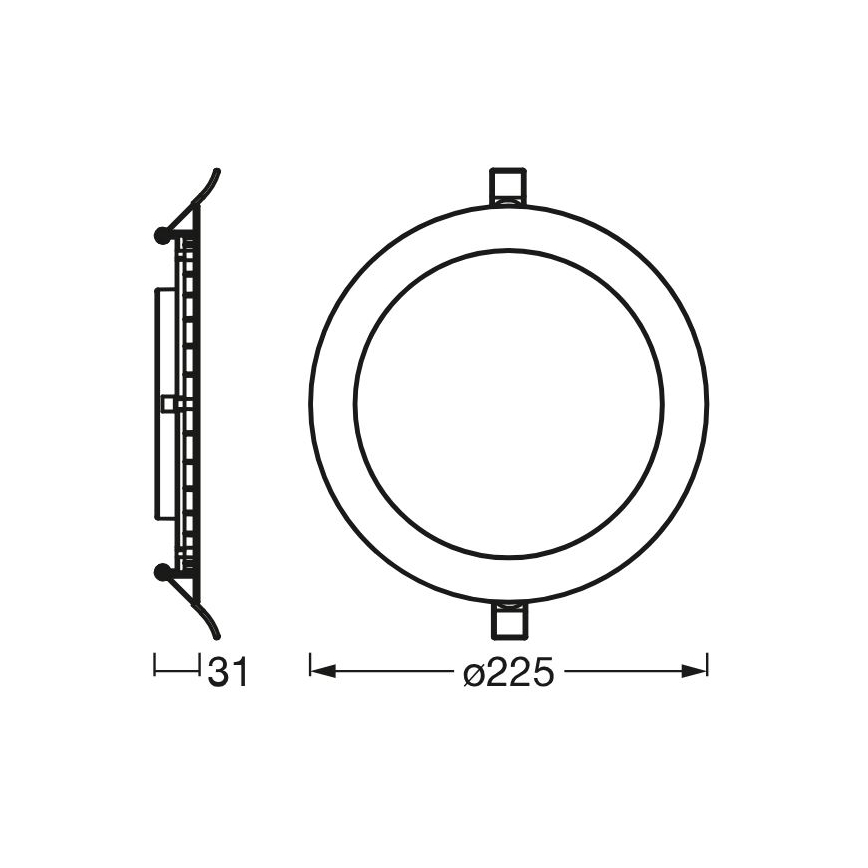Osram - LED Vgradna svetilka SLIM LED/22W/230V 4000K