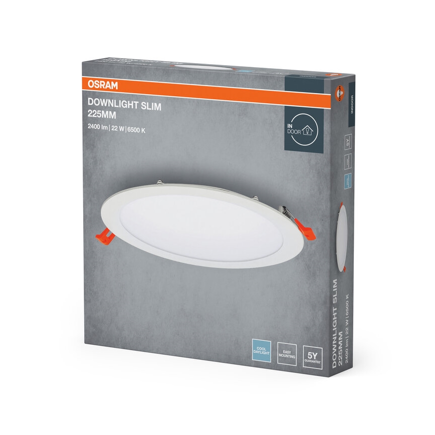 Osram - LED vgradna svetilka SLIM LED/22W/230V 6500K