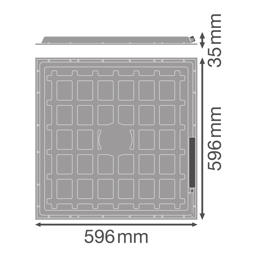 Osram - stropni vgradni LED panel ESSENTIAL LED/36W/230V 6500K 59,6x59,6 cm bela