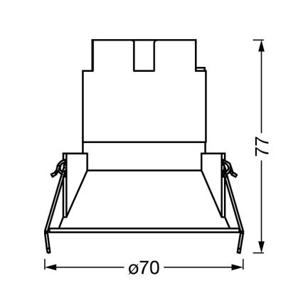 Osram - Vgradna LED stropna svetilka SPOT TWIST LED/5W/230V 3000K premer 7 cm bela/srebrna