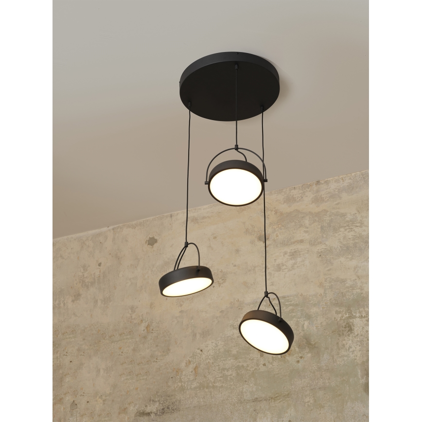 Osram - LED viseči lestenec na kablu DECOR PUCK 3xLED/12W/230V CRI 90 črna