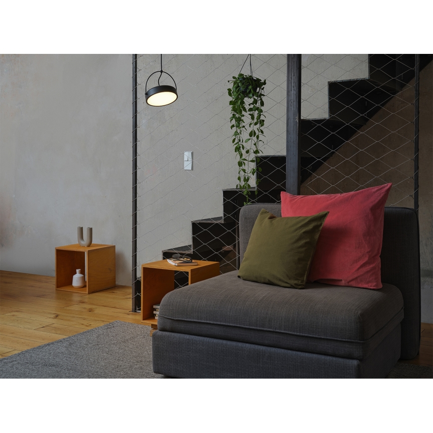 Osram - LED viseči lestenec na kablu DECOR PUCK LED/12W/230V CRI 90 črna