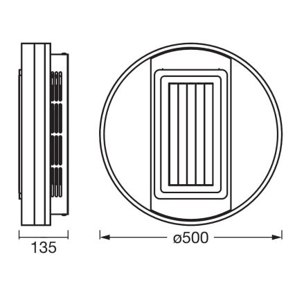 Osram - LED stropna svetilka s funkcijo zatemnitve in ventilatorjem CEILING FAN LED/55W/230V 3000-6500K bela + z daljinskim upravljalnikom