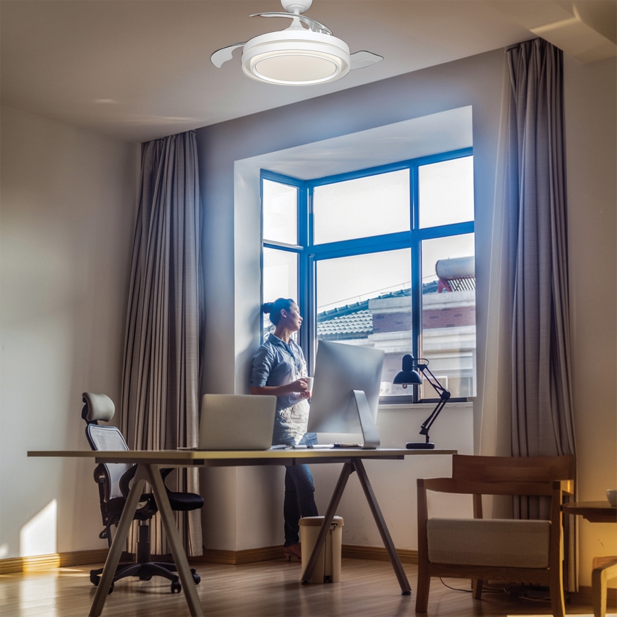 Osram - LED zatemnjiva stropna svetilka z ventilatorjem PONIENTE LED/36W/230V 3000/4000/6500K + daljinski upravljalnik