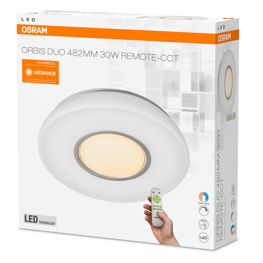 Osram - LED Stropna svetilka ORBIS 2xLED/30W/230V+daljinsko upravljanje