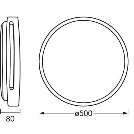 Osram - LED zatemnitveno stropno svetilo ORBIS WOODBURRY LED/36W/230V premer 50 cm