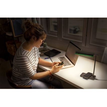 Osram - Zatemnjiva LED namizna svetilka OFFICE LINE LED/19W/230V 3000/4000/6500K črna