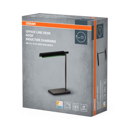 Osram - Zatemnjiva LED namizna svetilka OFFICE LINE LED/19W/230V 3000/4000/6500K črna