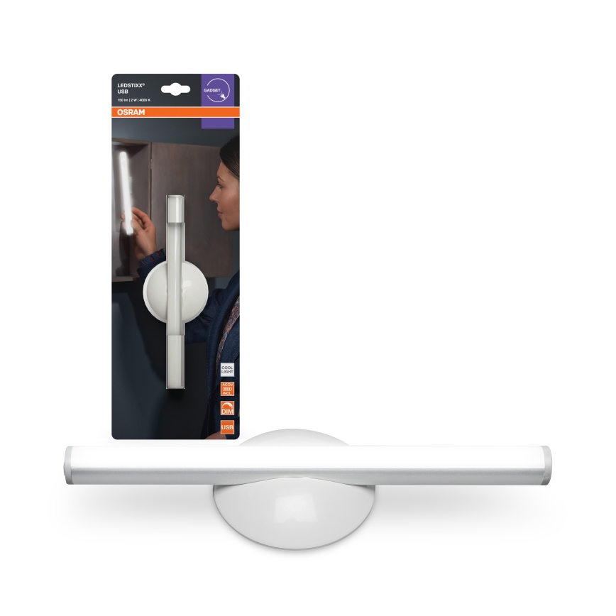 Osram - LED zatemnjiva polnilna orientacijska svetilka LEDSTIXX LED/2W/5V CRI 90 bela