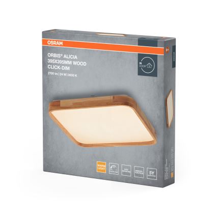 Osram - Zatemnjiva LED stropna svetilka ORBIS ALICIA LED/24W/230V 39,5x39,5 cm bež