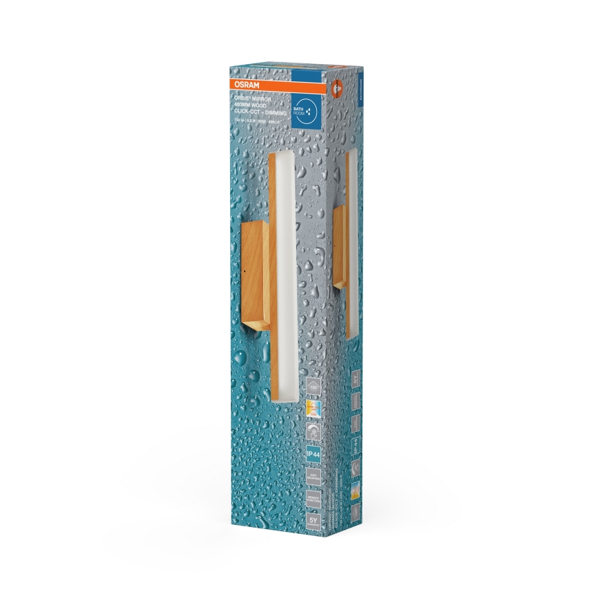 Osram - zatemnjiva LED osvetlitev za kopalniško ogledalo z upravljanjem na dotik ORBIS MIRROR LED/6,8W/230V 40 cm 3000/4000K IP44 bež