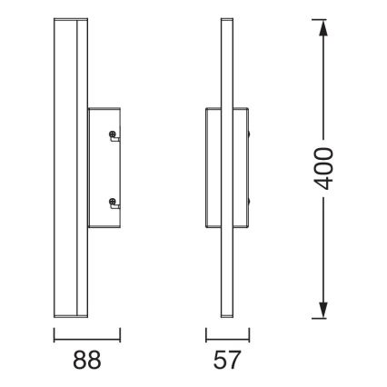Osram - zatemnjiva LED osvetlitev za kopalniško ogledalo z upravljanjem na dotik ORBIS MIRROR LED/6,8W/230V 40 cm 3000/4000K IP44 bež