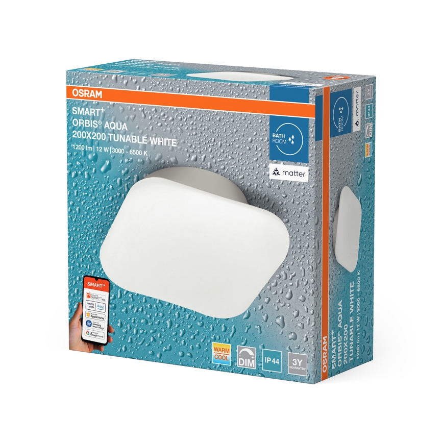 Osram - LED stropna kopalniška svetilka SMART+ AQUA z možnostjo zatemnitve LED/12W/230V 3000-6500K IP44 Wi-Fi