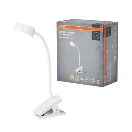 Osram - Zatemnjevalna namizna LED-svetilka s sponko OFFICE LINE LED/4,8W/230V 3000/4000/6500K bela