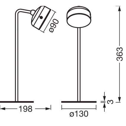 Osram - LED zatemnjiva polnilna namizna svetilka 3 v 1 DECOR HELPER LED/1,8W/5V črna