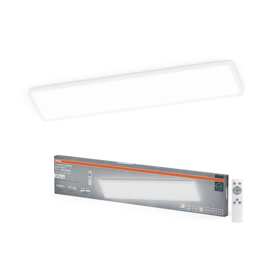 Osram - LED zatemnljivo stropno svetilo za kopalnico PLANON EASYFIX LED/30W/230V 2600-6000K 20x98 cm IP54 bela + daljinski upravljalnik