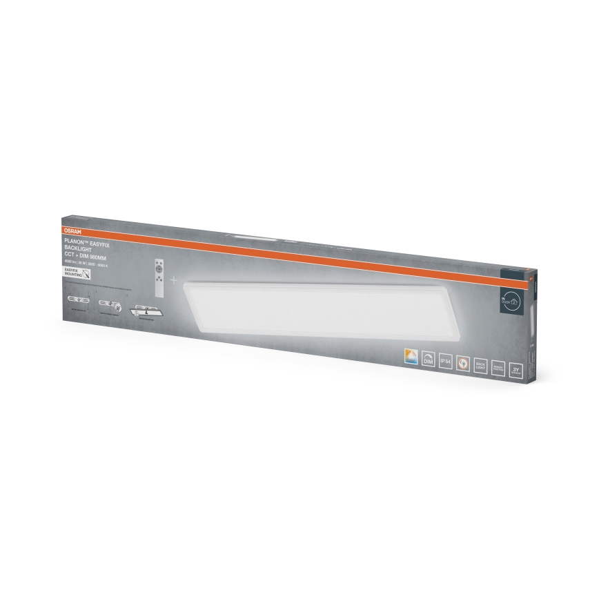 Osram - LED zatemnljivo stropno svetilo za kopalnico PLANON EASYFIX LED/30W/230V 2600-6000K 20x98 cm IP54 bela + daljinski upravljalnik