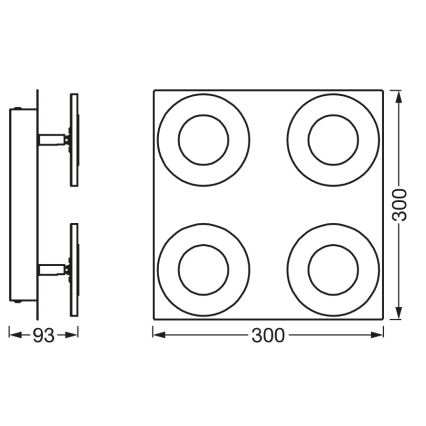 Osram - LED zatemnjevalna stropna svetilka za kopalnico SMART+ WAVE LED/24W/230V 3000-6500K IP44 Wi-Fi
