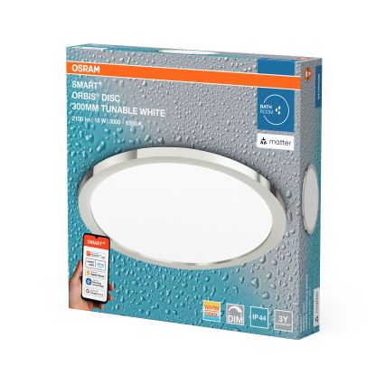 Osram - LED zatemnljivo kopalniško stropno svetilo SMART+ DISC LED/18W/230V 3000-6500K IP44 Wi-Fi