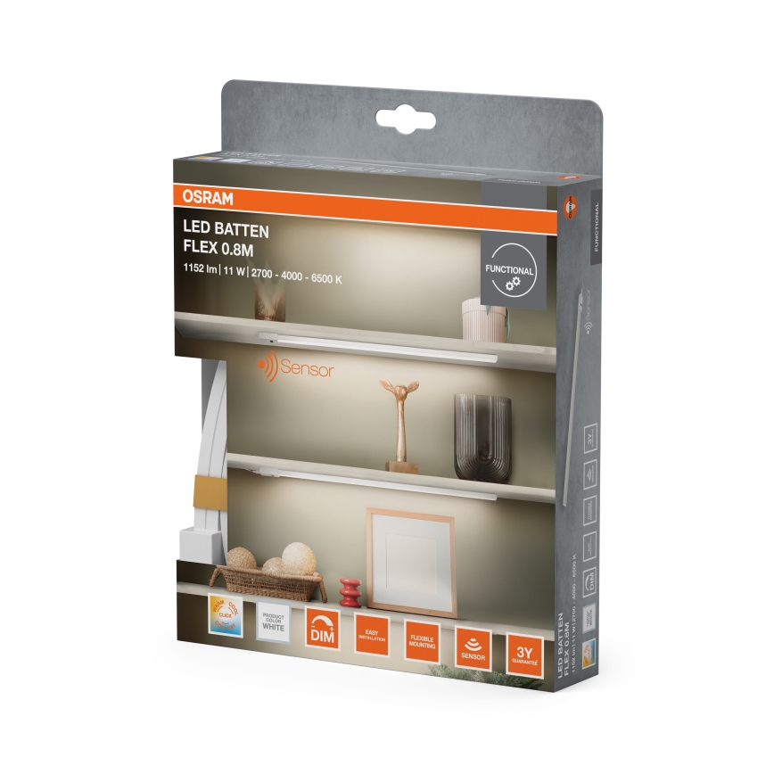 Osram - Zatemnljivo svetilo za pod omaro s senzorjem gibanja BATTEN LED/11W/230V 2700/4000/6500K 81,7 cm bela