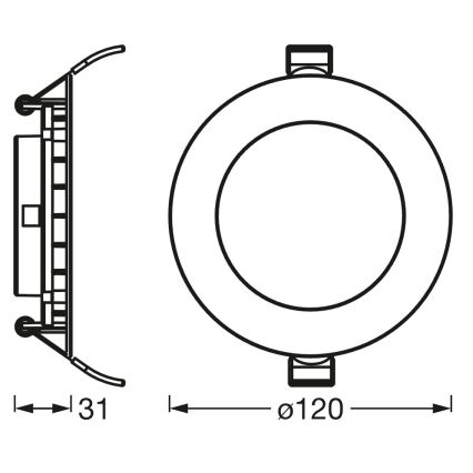Osram - Zatemnjivo vgradno stropno svetilo SMART+ DOWNLIGHT LED/8W/230V 3000-6500K Wi-Fi