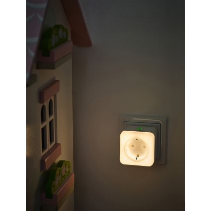 Osram - LED zatemnjevalna vtičnica z osvetlitvijo SCHUKO SMART+ NIGHTLIGHT 3680W/230V Wi‑Fi