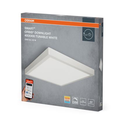 Osram - LED zatemnjivo stropno svetilo SMART+ DOWNLIGHT LED/22W/230V 40x40 cm 3000-6500K Wi-Fi