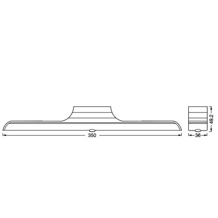 Osram - LED zatemnjevalna podpultna svetilka s senzorjem gibanja in mraka LINEAR LED/5W/3,7V 2200 mAh 3000K 35 cm bela