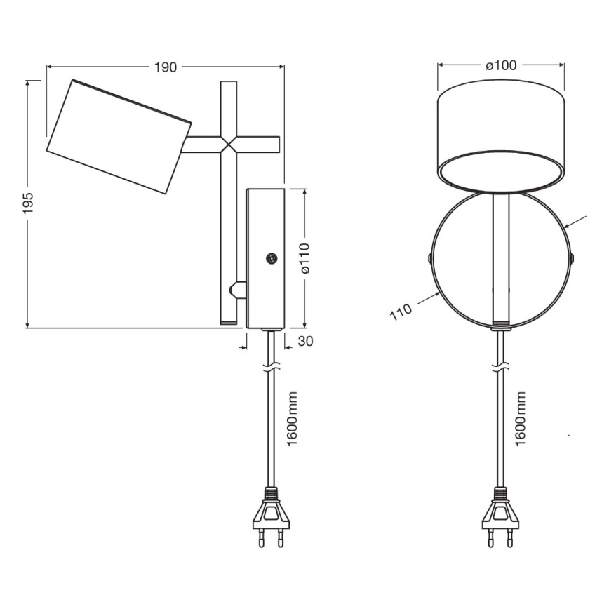 Osram - zatemnljivo stensko LED-svetilo na dotik DECOR KYOTO LED/12W/230V CRI 90 črna