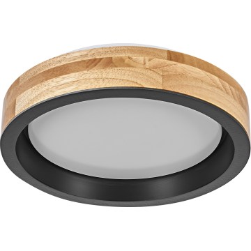 Osram - LED zatemnljivo stropno svetilo MARIANO LED/16W/230V premer 31 cm hrast/črna