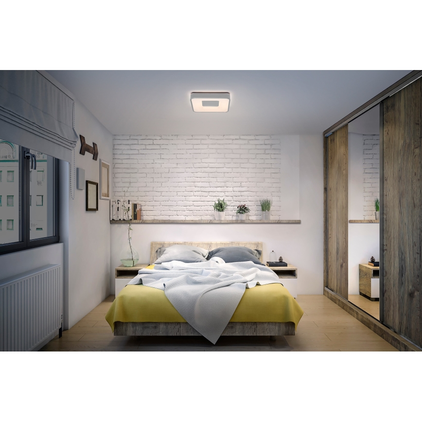 Osram - Zatemnjiva LED stropna svetilka ORBIS PIANA LED/36W/230V 48,5x48,5 cm srebrna