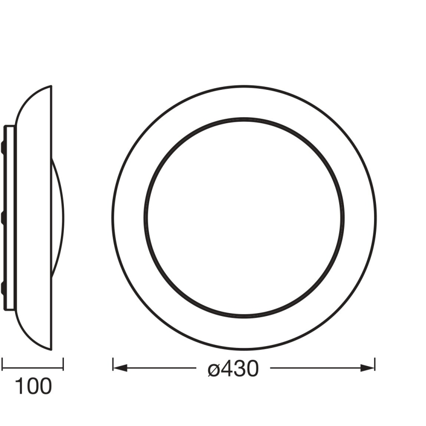 Osram - LED stropna svetilka s funkcijo zatemnitve PLATE LED/35W/230V premer 43 cm rožnata