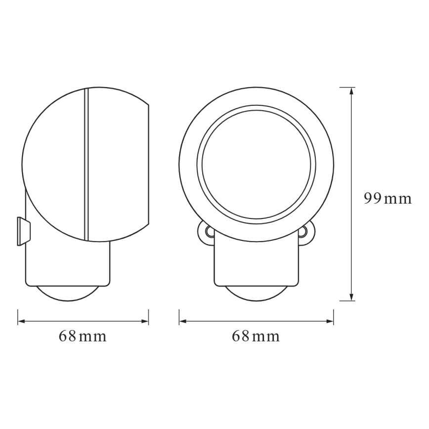 Osram - LED zunanja orientacijska svetilka s senzorjem gibanja in mraka SPYLUX LED/0,3W/4,5V IP43 bela