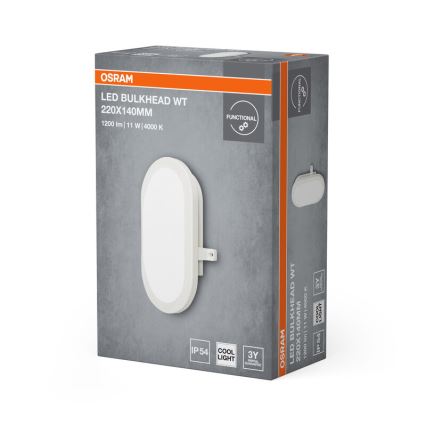 Osram - LED zunanja stenska svetilka BULKHEAD LED/11W/230V IP54 bela