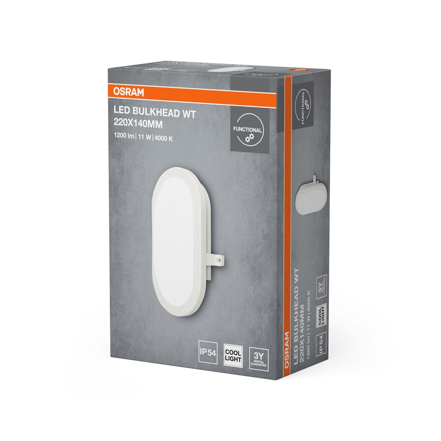 Osram - LED zunanja stenska svetilka BULKHEAD LED/11W/230V IP54 bela